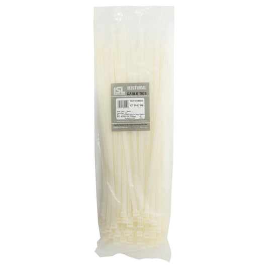 ISL 380 x 7.6mm Nylon Cable Tie - Nat. - 100pk