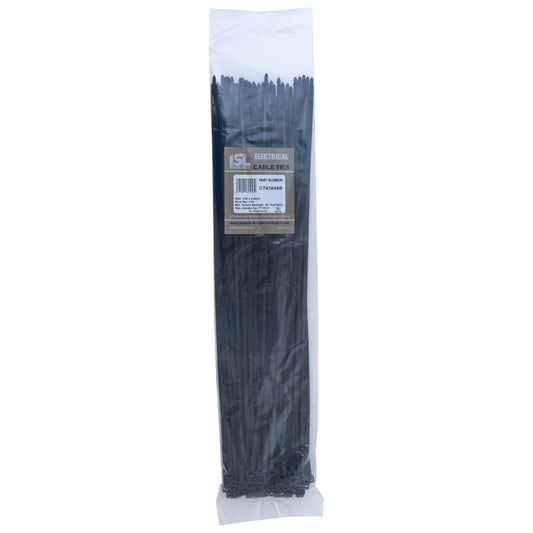 ISL 430 x 4.8mm UV Nylon Cable Tie - Blk. - 100pk