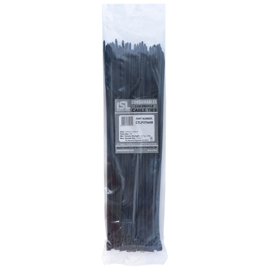ISL 370x4.6mm Low Profile Cable Tie - UV Blk - 100pk