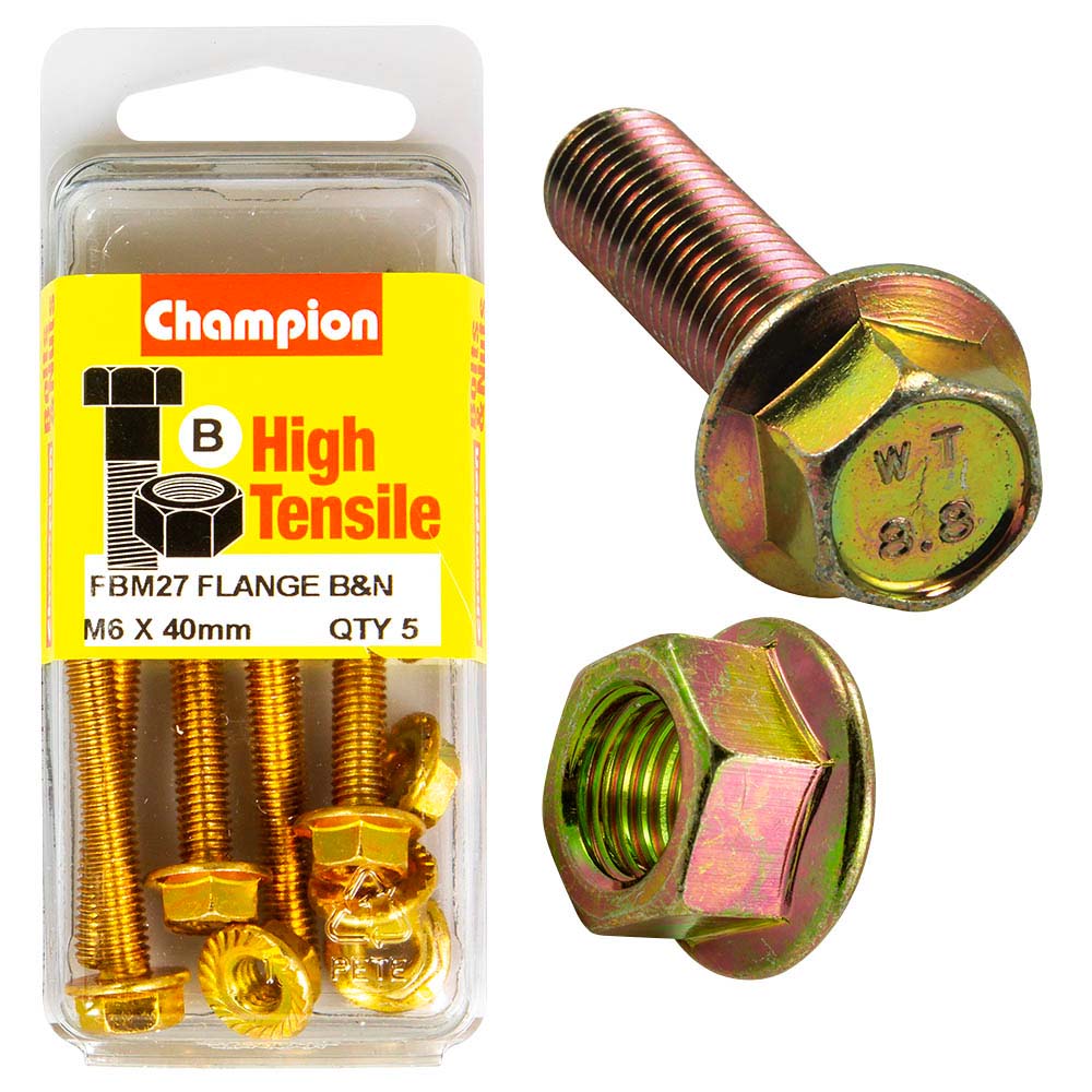 Champion Flange Bolt M6 x 40 (B) - GR8.8