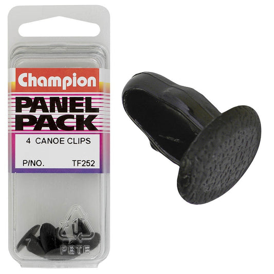 Champion Canoe Clip Black 10mm(L) 5mm(Hole) 14mm(HD) 4pk