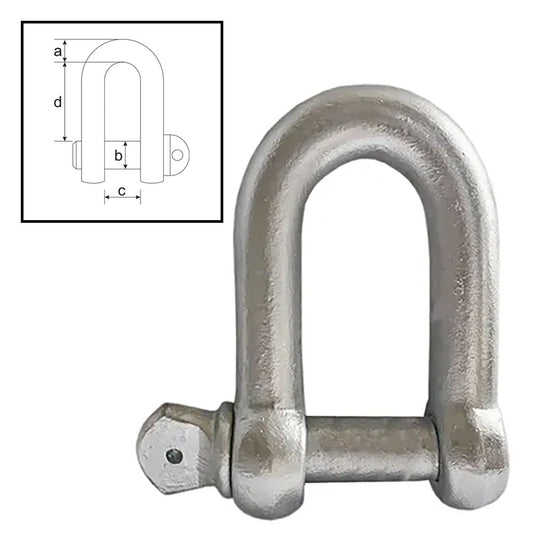 ITM Dee Shackle, Commercial Galvanised, 22mm Body