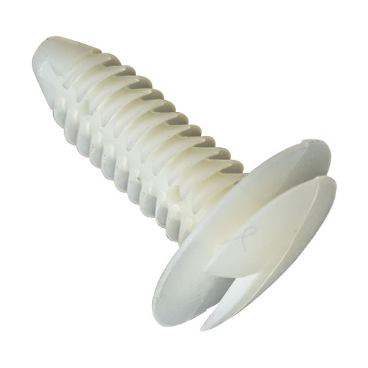GTi Trim Clip White  19.5mm x 29mm, 6.6-7.5mm Hole