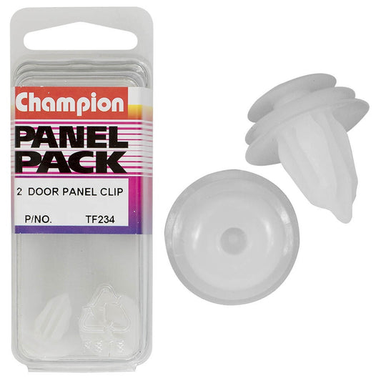 Champion Trim Clip Black 9mm(Hole) Head 13mm(Top HD) 2pk