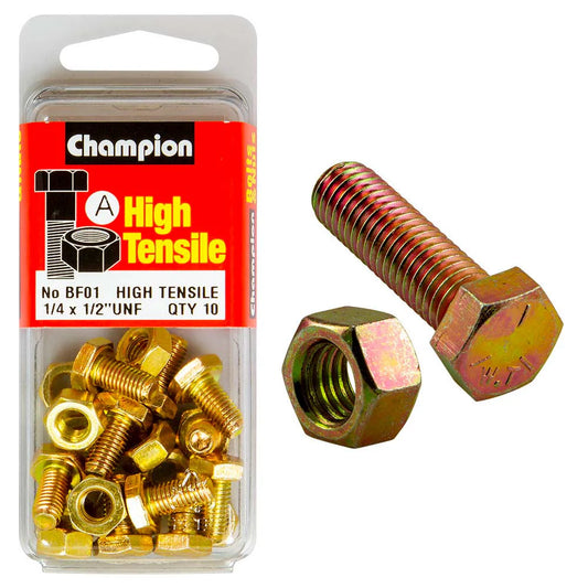 Champion M7 x 35 Set Screw & Nut (A) - GR8.8