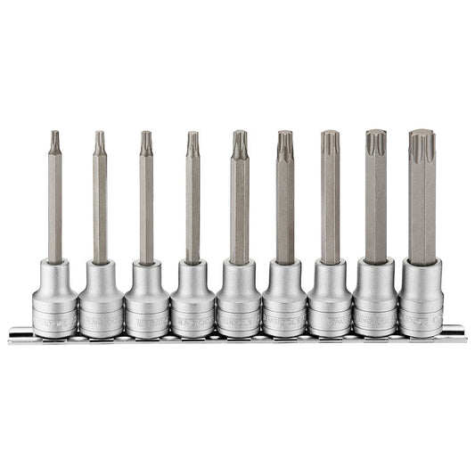 Teng 9pc 1/2in Dr. Long TX Bit Socket Set - TX20-TX60