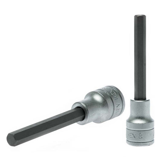 Teng 1/2in Dr. Bit Socket Hex 8mm x 100mm (L)
