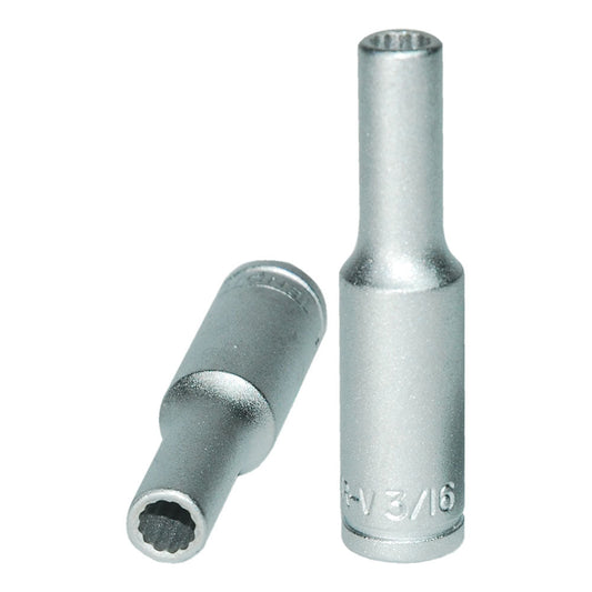 Teng 1/4in Dr. Deep Socket 3/16in 12pt