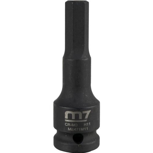 M7 Impact In Hex Socket, 1/2in Drive, 11mm