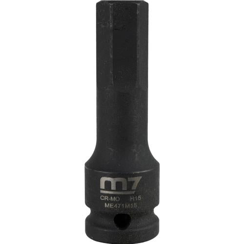 M7 Impact In Hex Socket, 1/2in Drive, 15mm