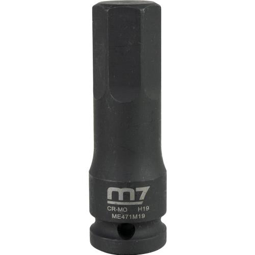 M7 Impact In Hex Socket, 1/2in Drive, 19mm