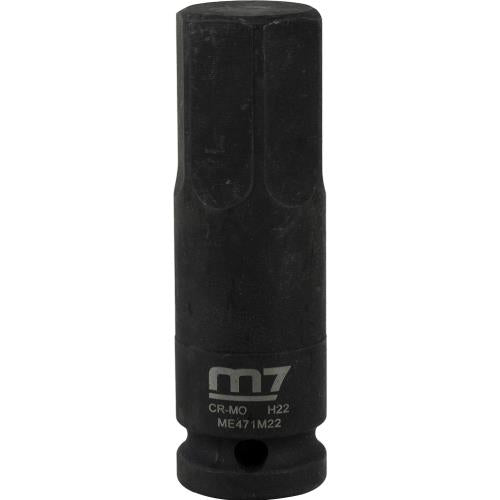 M7 Impact In Hex Socket, 1/2in Drive, 22mm