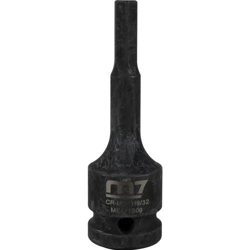M7 Impact In Hex Socket, 1/2in Drive,  9/32in
