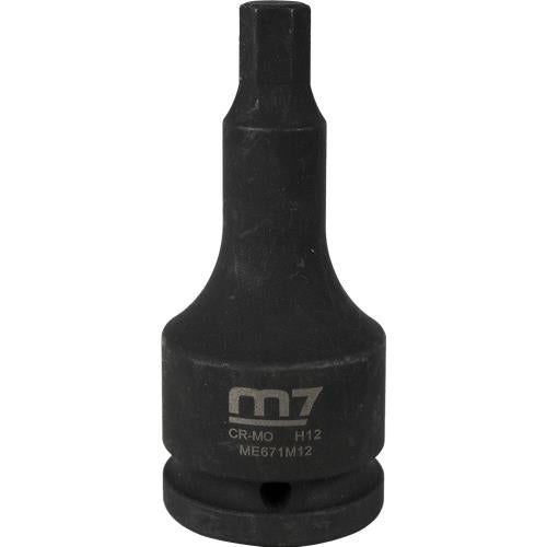 M7 Impact In Hex Socket, 3/4in Drive, 12mm