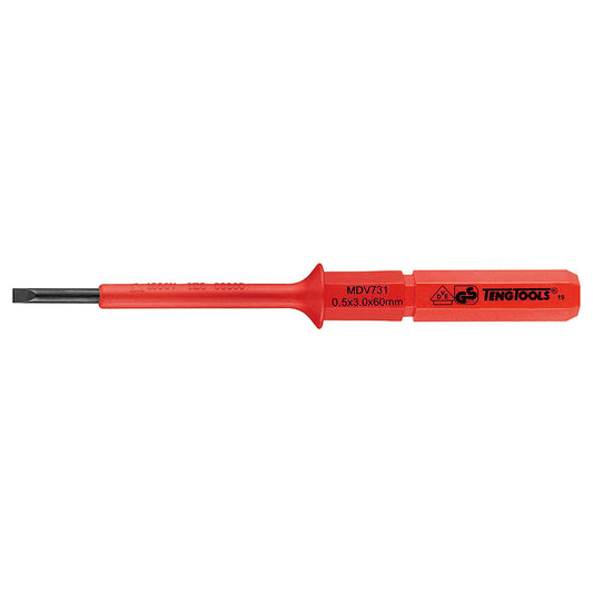 Teng 1000V Screwdriver Interchangeable 3 x 60mm Flat