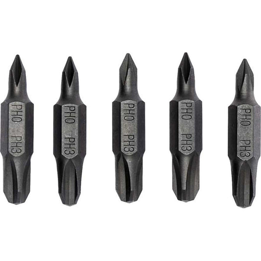 Teng 5Pc 32mm Dbl-End Bit PH#1 x PH#2