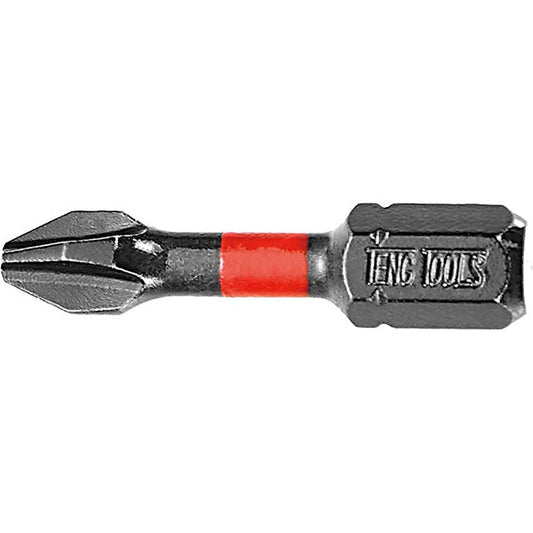 Teng 5pc 1/4in PH#1 Impact Screwdriver Bit 30mm