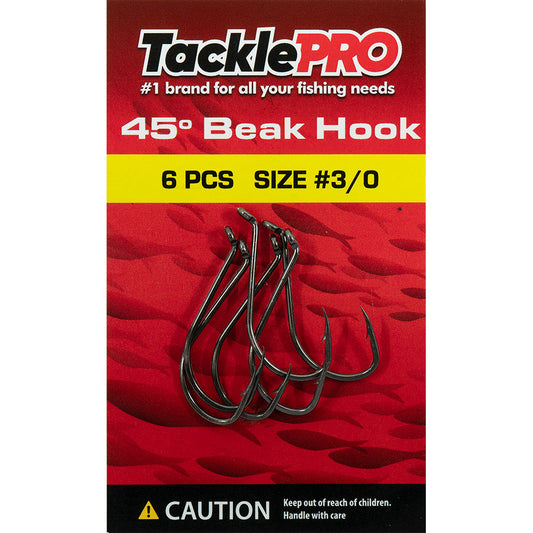 TacklePro 45deg. Beak Hook #3/0 - 6pc