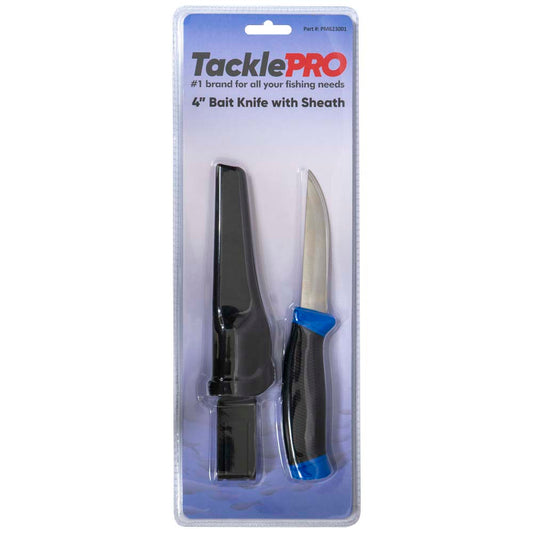 TacklePro 4in Bait Knife with Sheath - Blister Pack