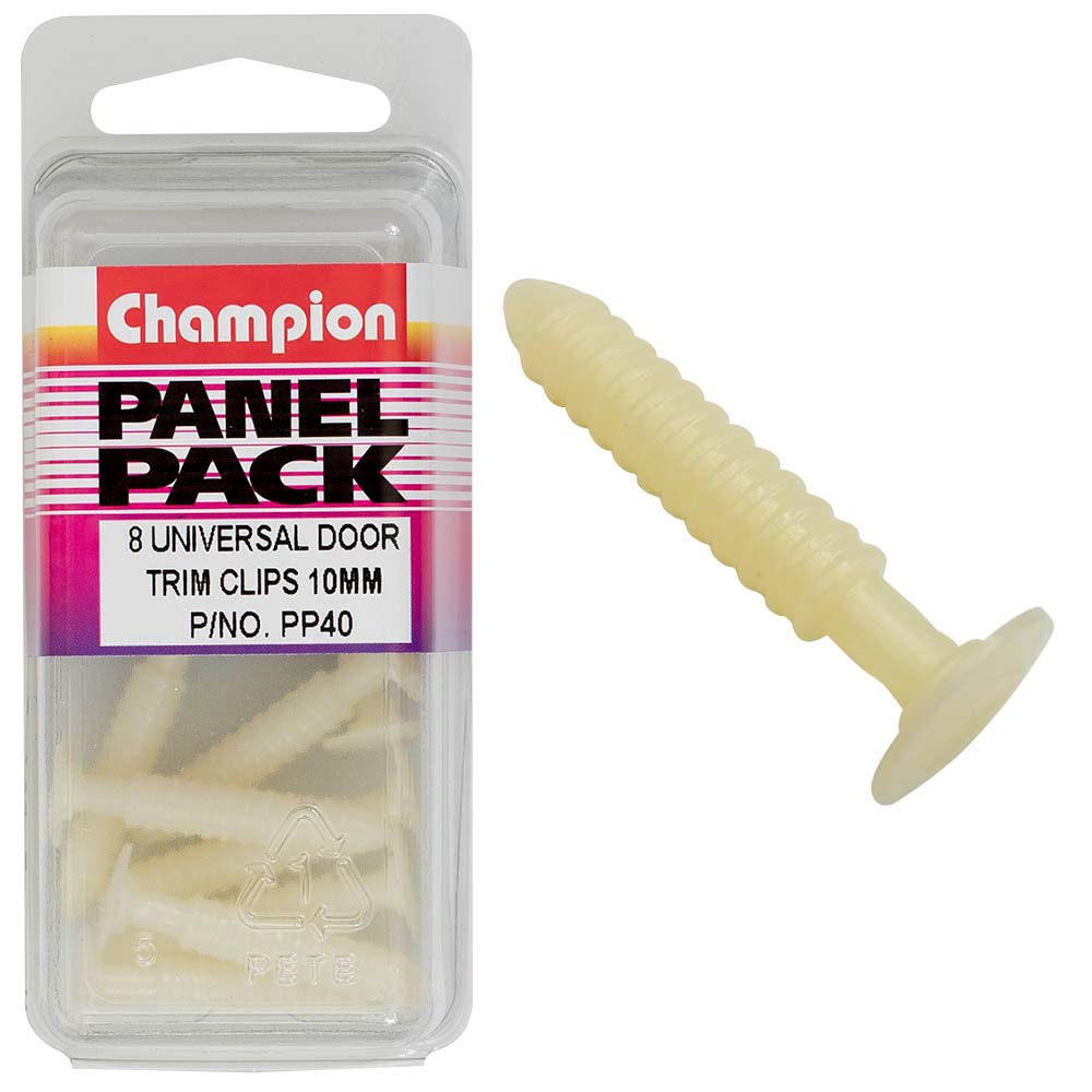 Champion Universal Door Trim Bush White 10mm -8pk**