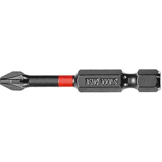 Teng 1pc 1/4in PZ#2 Impact Screwdriver Bit 50mm