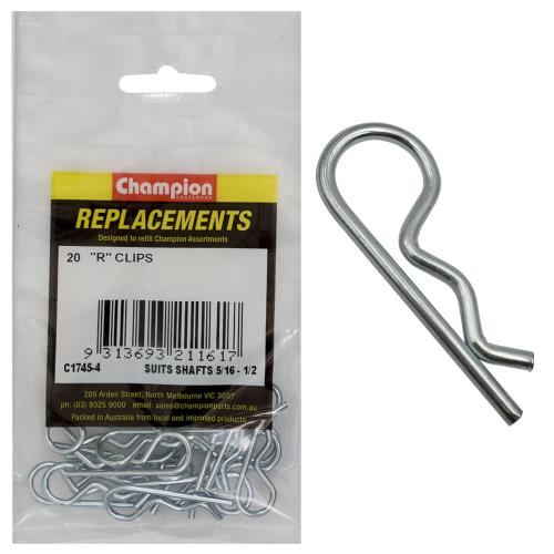 Champion R - Clip To Suit 5/16in To 1/2in Shaft Dia. - 100pk
