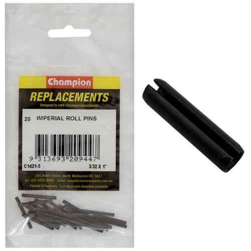 Champion 3/32in x 1in Roll Pin - 100pk