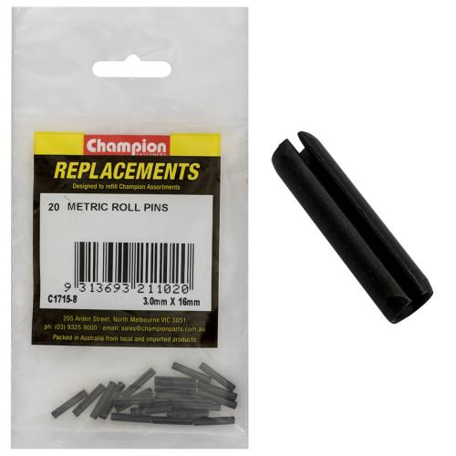 Champion 3mm x 16mm Roll Pin - 100pk