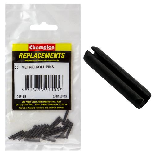 Champion 3mm x 20mm Roll Pin - 100pk