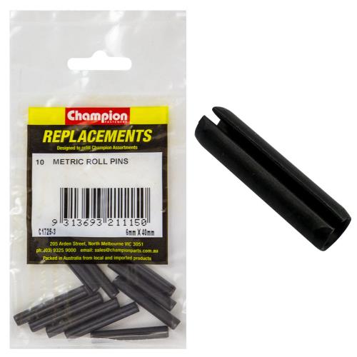 Champion 6mm x 40mm Roll Pin - 100pk