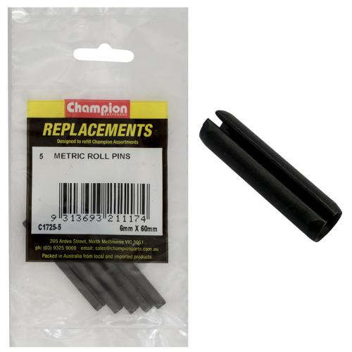 Champion 6mm x 60mm Roll Pin - 50pk