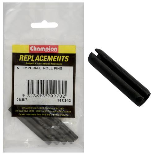 Champion 1/4in x 2 - 1/2in Roll Pin - 50pk