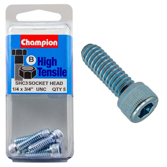 Champion Socket HD Set Screw 1/4in x 3/4in (B) - GR5
