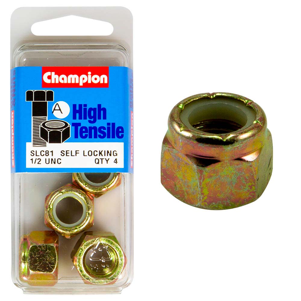 Champion Nyloc Nut UNC 1/2in (A) - GR5