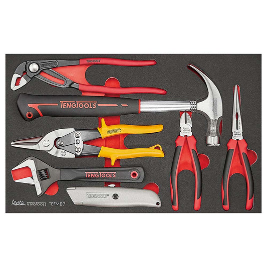 Teng 7pc Plier And Hammer Set (EVA)