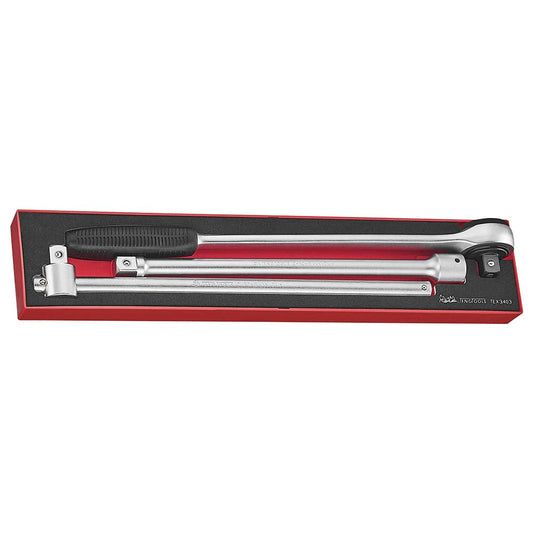 Teng 3pc 3/4in Dr. Ratchet & Accessory Set -TEX-Tray