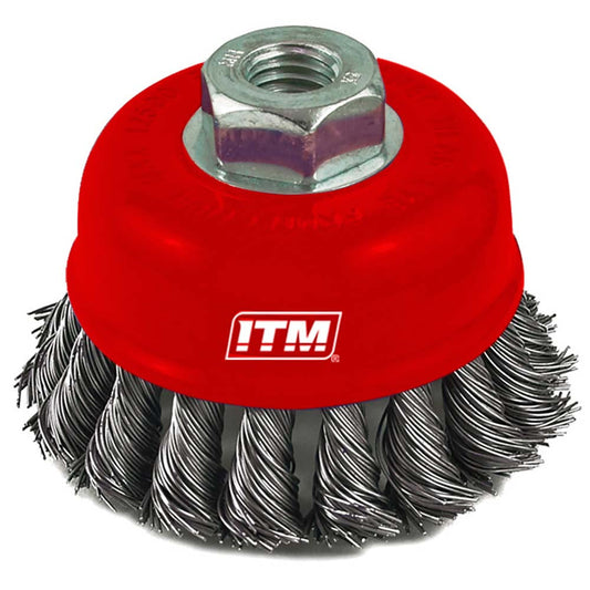 ITM Twist Knot Cup Brush Stainless Steel 100mm