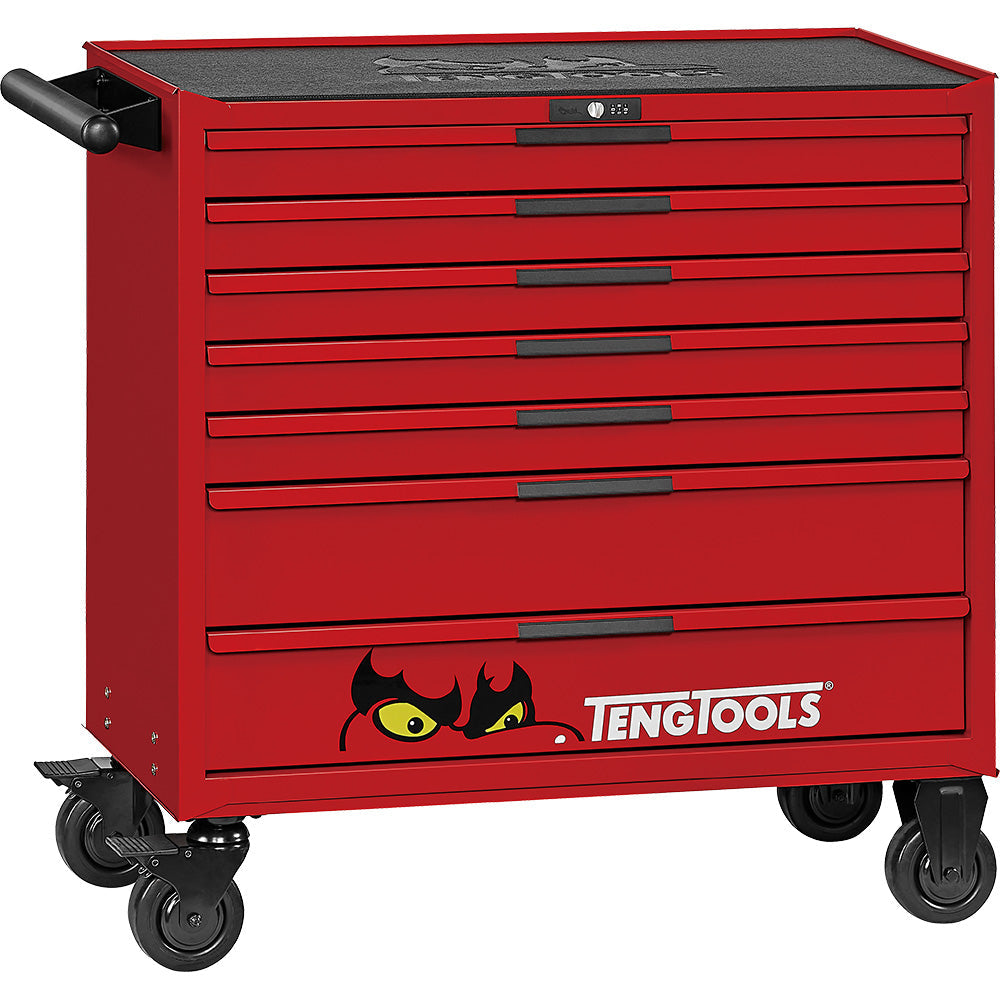 Teng Pro35™ 37in Roller Cabinet 7 Drawers Red