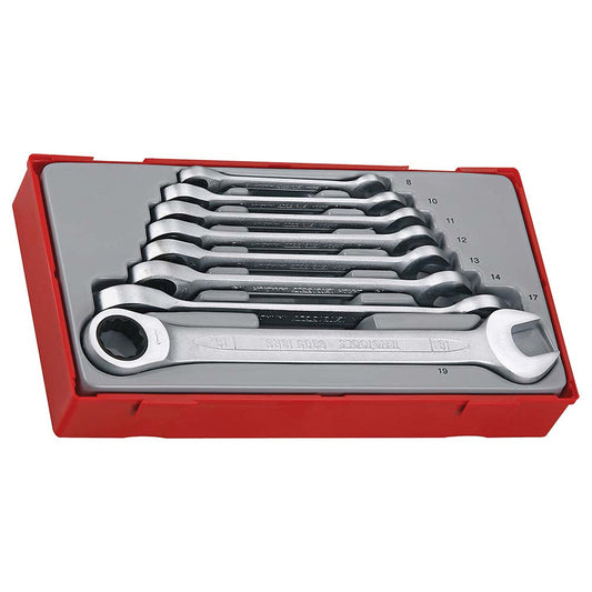 Teng 8pc Ratchet Combination Spanner Set 8-19mm - TC-Tray