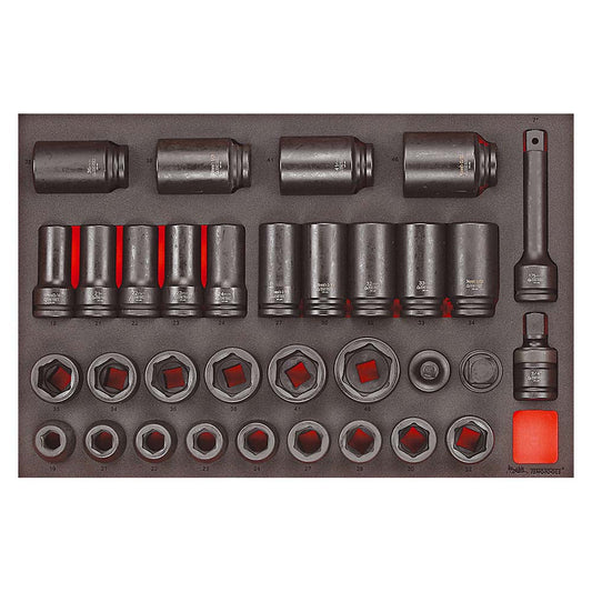 Teng 33pc 3/4in Dr. Impact Socket & Acc. Set (EVA)