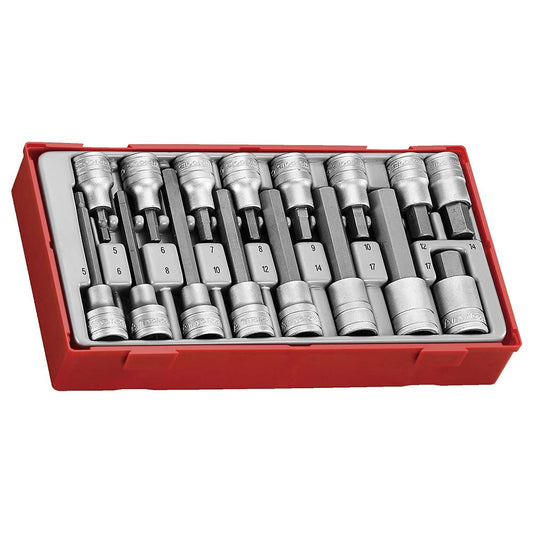 Teng 16pc 1/2in Dr. Hex Bit Skt Set - TC-Tray