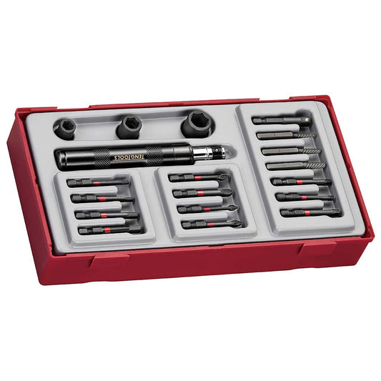 Teng 19pc 1/4in Dr. Impact Driver Set - TC-Tray