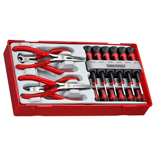 Teng 16pc Mini Plier & Screwdriver Set - TC-Tray