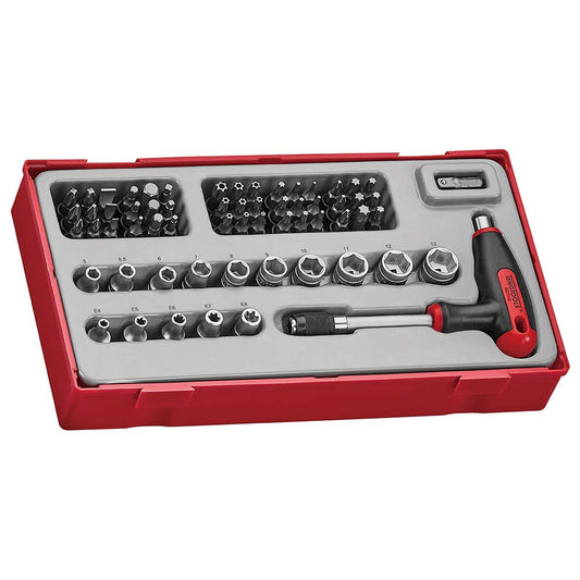 Teng 62pc T-Handle Socket & Bits Set - TC-Tray