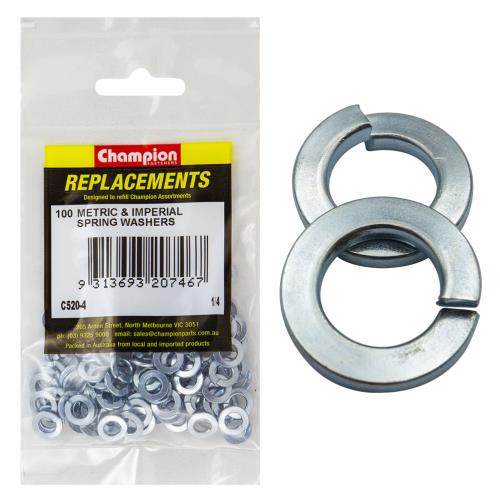 Champion 1/4in Flat Section Spring Washer - 200pk