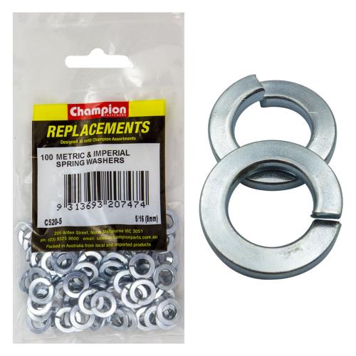 Champion 5/16in / 8mm Flat Section Spring Washer - 200pk