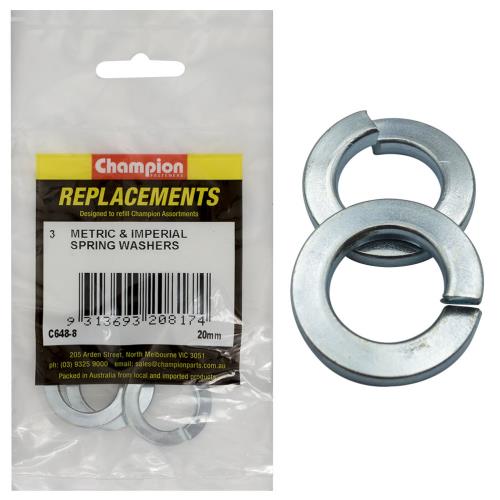 Champion 20mm Flat Section Spring Washer - 25pk
