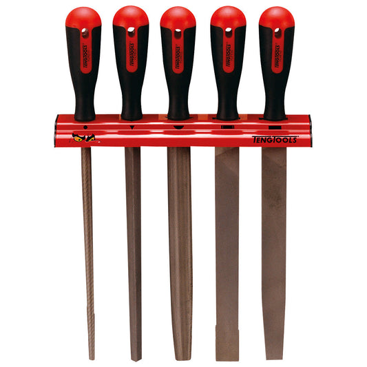 Teng 5pc 10in File Set w/ Wall Rack