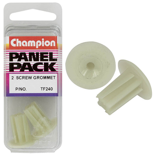 Champion Screw Grommet Clear 22mm(W) 20mm(L) 12mm(Hole) 2pk