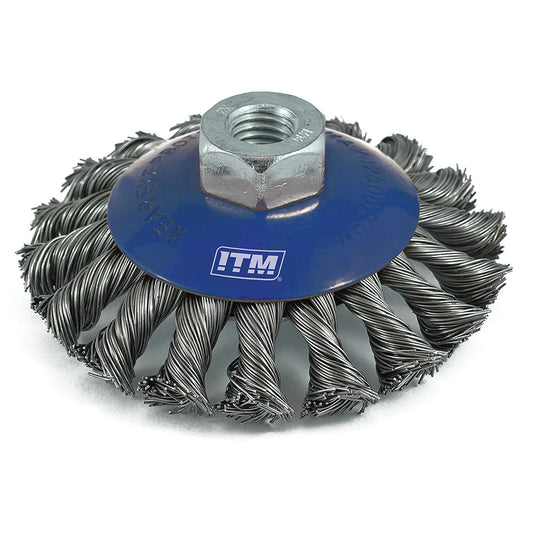 ITM Twist Knot Bevel Brush Steel 115mm